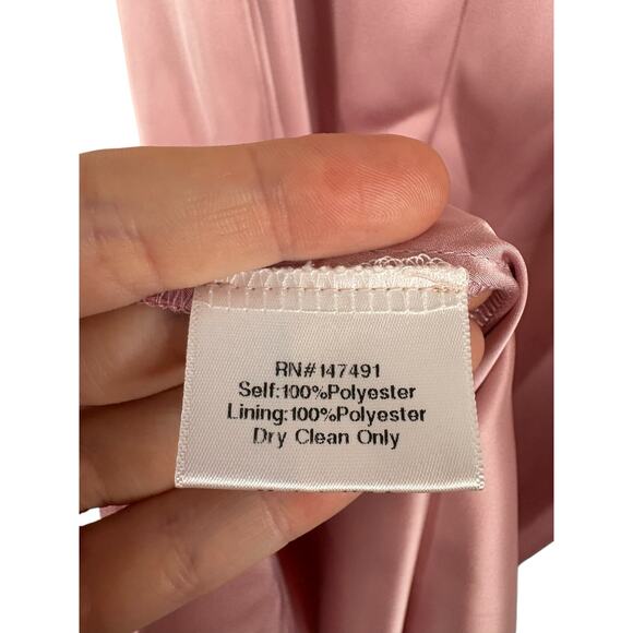 Katie May Taylor Strapless Gown Satin Party Formal Wedding Gala Prom Pink Sz XS - Picture 10 of 10